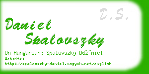 daniel spalovszky business card